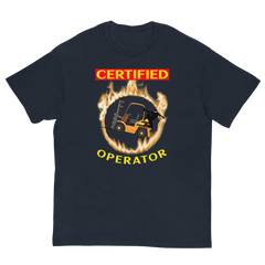 Forklift Ninja in Flames, Certified Forklift Operator GY Classic tee