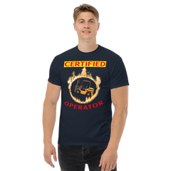 Forklift in Flames, Certified Forklift Operator GR Classic tee