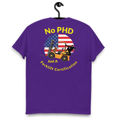 American Forklift Ninja No PHD Just A Forklift Certification GY Classic tee