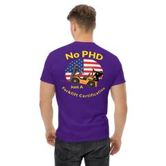 American Forklift Ninja No PHD Just A Forklift Certification GY Classic tee