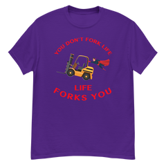 Forklift Superhero, You Don't Fork Life, Life Forks You GR Classic tee