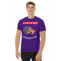 American Forklift Superhero Certified Forklift Operator GW Classic tee