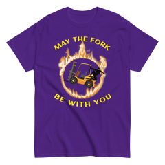 Forklift Ninja in Flames, May the Fork Be with You GY Classic tee