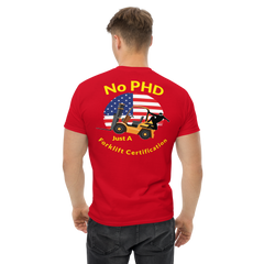 American Forklift Ninja No PHD Just A Forklift Certification GY Classic tee