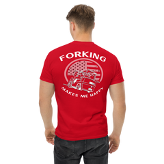 Vintage American Forklift, Forking Makes Me Happy BWW Classic tee