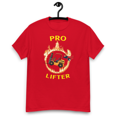 Forklift Superhero in Flames Pro Lifter GY Classic tee