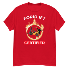 Forklift Ninja in Flames Forklift Certified GW Classic tee