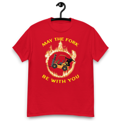 Forklift Ninja in Flames, May the Fork Be with You GY Classic tee