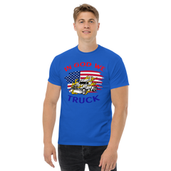 American Trucker in Flames In God We Truck RWB Classic tee