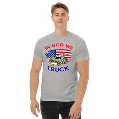 American Trucker in Flames In God We Truck RWB Classic tee