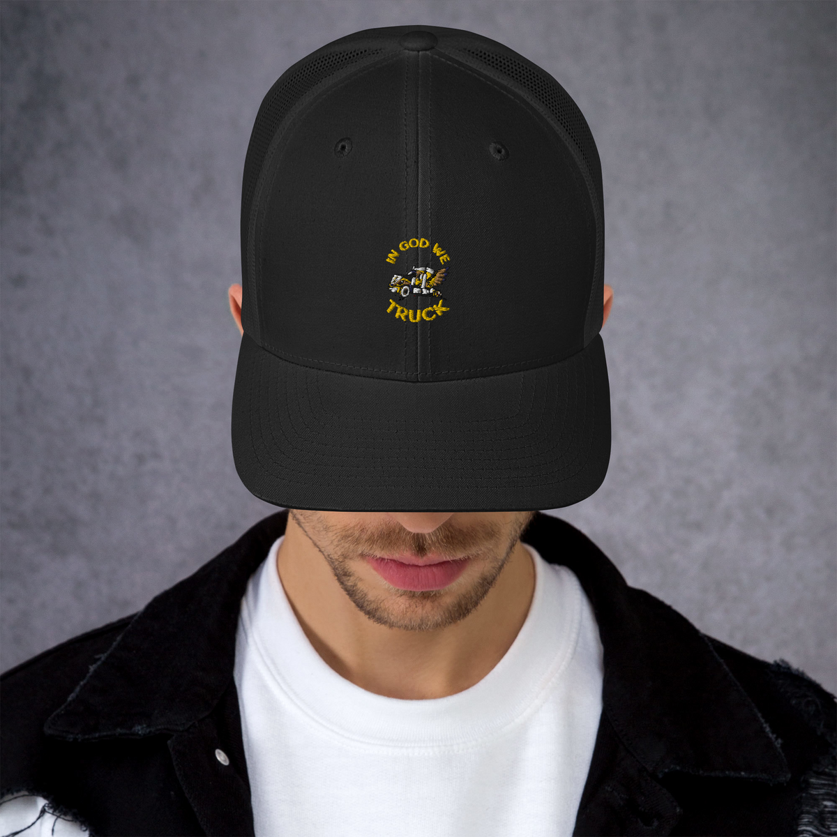 Angel Trucker In God We Truck GY Trucker Cap