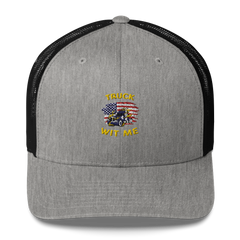 American Trucker Truck Wit Me BlkY Trucker Cap