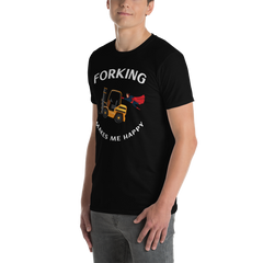 Forklift Superhero Forking Makes Me Happy GW Short-Sleeve Unisex T-Shirt