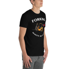 Forklift Superhero Forking Makes Me Happy GW Short-Sleeve Unisex T-Shirt