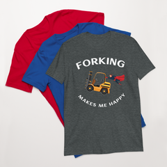 Forklift Superhero Forking Makes Me Happy GW Short-Sleeve Unisex T-Shirt