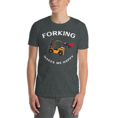 Forklift Superhero Forking Makes Me Happy GW Short-Sleeve Unisex T-Shirt