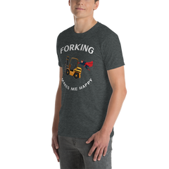 Forklift Superhero Forking Makes Me Happy GW Short-Sleeve Unisex T-Shirt