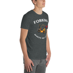 Forklift Superhero Forking Makes Me Happy GW Short-Sleeve Unisex T-Shirt