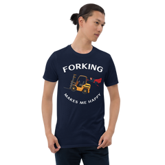 Forklift Superhero Forking Makes Me Happy GW Short-Sleeve Unisex T-Shirt