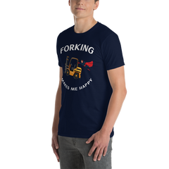 Forklift Superhero Forking Makes Me Happy GW Short-Sleeve Unisex T-Shirt