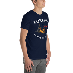 Forklift Superhero Forking Makes Me Happy GW Short-Sleeve Unisex T-Shirt