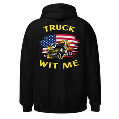 American Trucker Truck Wit Me BlkY Unisex Hoodie