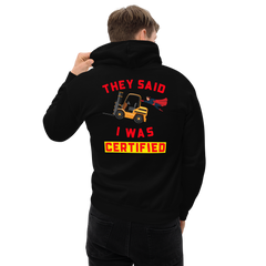 Forklift Superhero Forklift Certified GR Unisex Hoodie