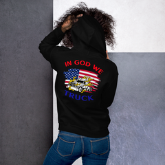 American Trucker in Flames In God We Truck RWB Unisex Hoodie