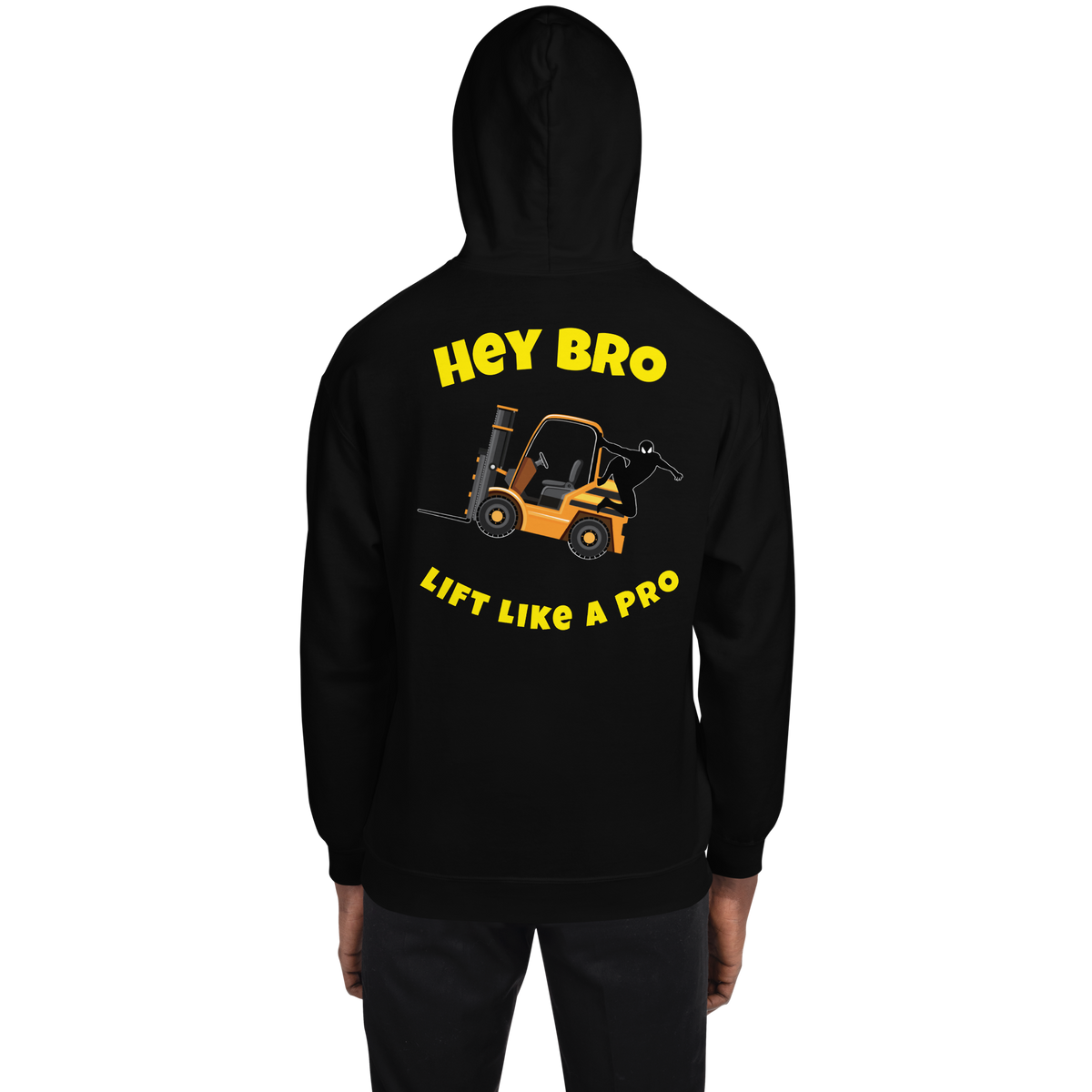 Forklift Ninja Hey Bro Lift Like a Pro GY Unisex Hoodie