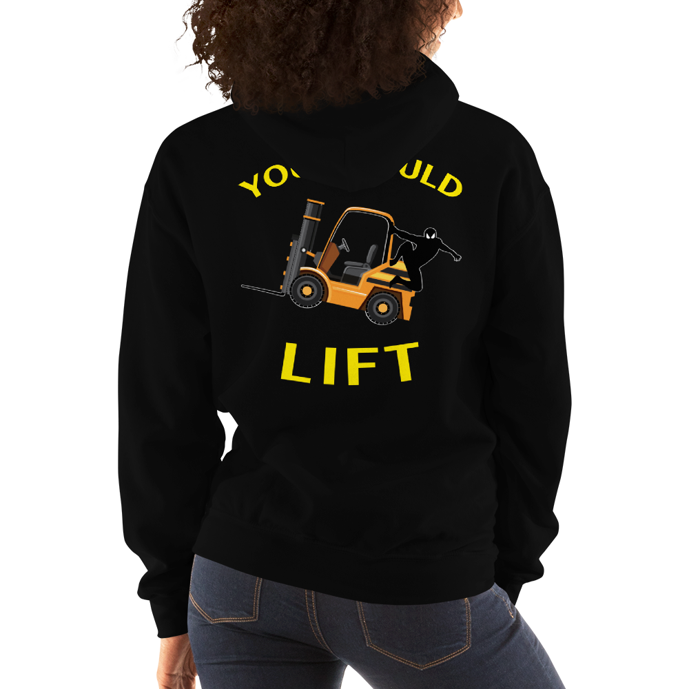 Forklift Ninja You Should Lift GY Unisex Hoodie