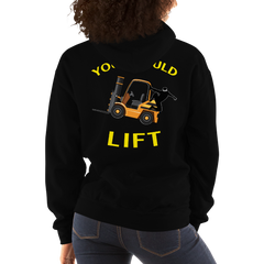 Forklift Ninja You Should Lift GY Unisex Hoodie