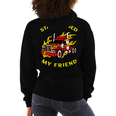 Trucker in Flames Stay Loaded My Friend RY Unisex Hoodie