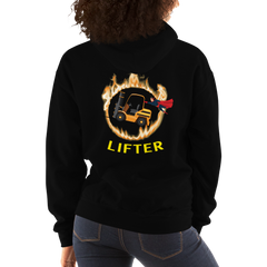 Forklift Superhero in Flames Pro Lifter GY Unisex Hoodie