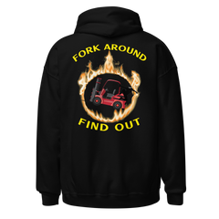 Forklift Ninja in Flames Fork Around Find Out RY Unisex Hoodie