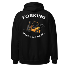 Forklift Ninja Forking Makes Me Happy GW Unisex Hoodie