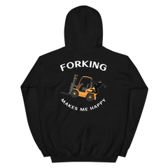 Forklift Ninja Forking Makes Me Happy GW Unisex Hoodie