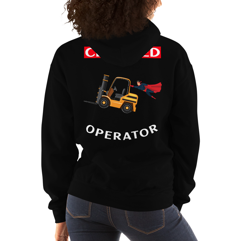 Forklift Superhero Certified Forklift Operator GW Unisex Hoodie