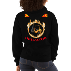 Forklift in Flames, Certified Forklift Operator GR Unisex Hoodie