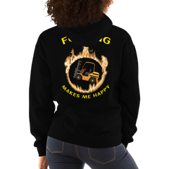 Forklift in Flames, Forking Makes Me Happy BGY Unisex Hoodie