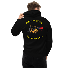 Forklift Superhero, May the Fork Be with You BGY Unisex Hoodie