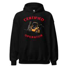 Forklift Ninja Certified Forklift Operator GR Unisex Hoodie