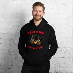 Forklift Ninja Certified Forklift Operator GR Unisex Hoodie