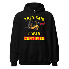 Forklift Superhero Forklift Certified GY Unisex Hoodie