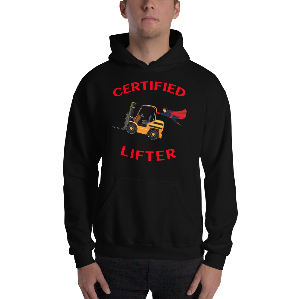 Forklift Superhero Certified Forklift Lifter GR Unisex Hoodie