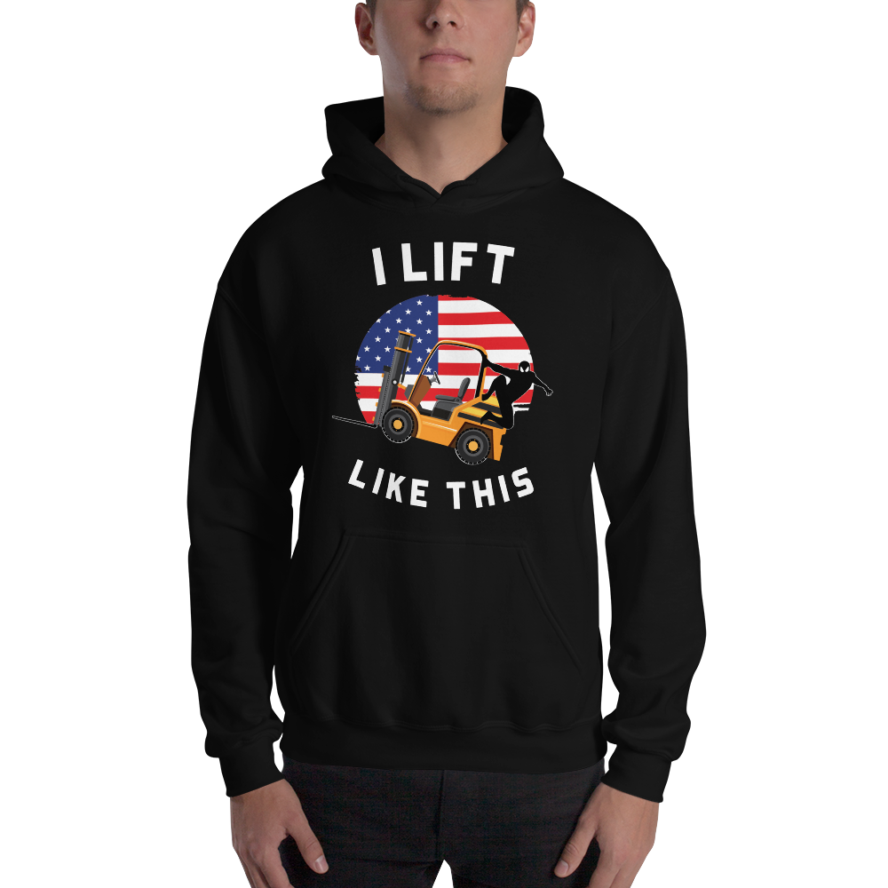 American Forklift Ninja I Lift Like This GW Unisex Hoodie