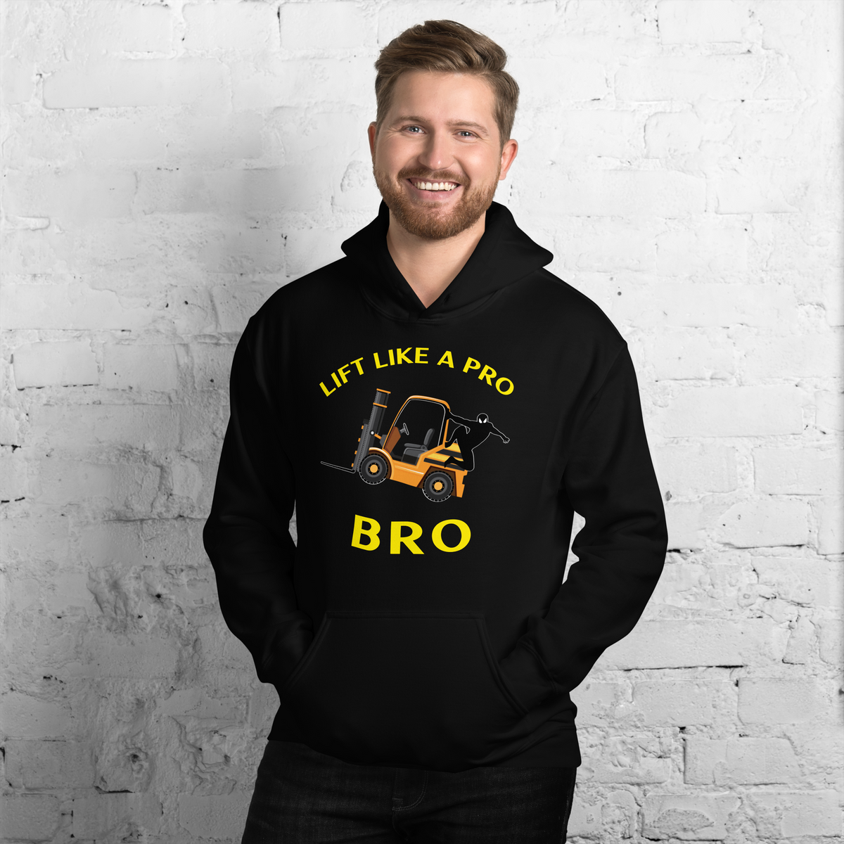 Forklift Ninja Lift Like a Pro Bro GY Unisex Hoodie