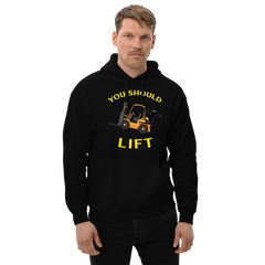 Forklift Ninja You Should Lift GY Unisex Hoodie