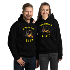 Forklift Ninja You Should Lift GY Unisex Hoodie