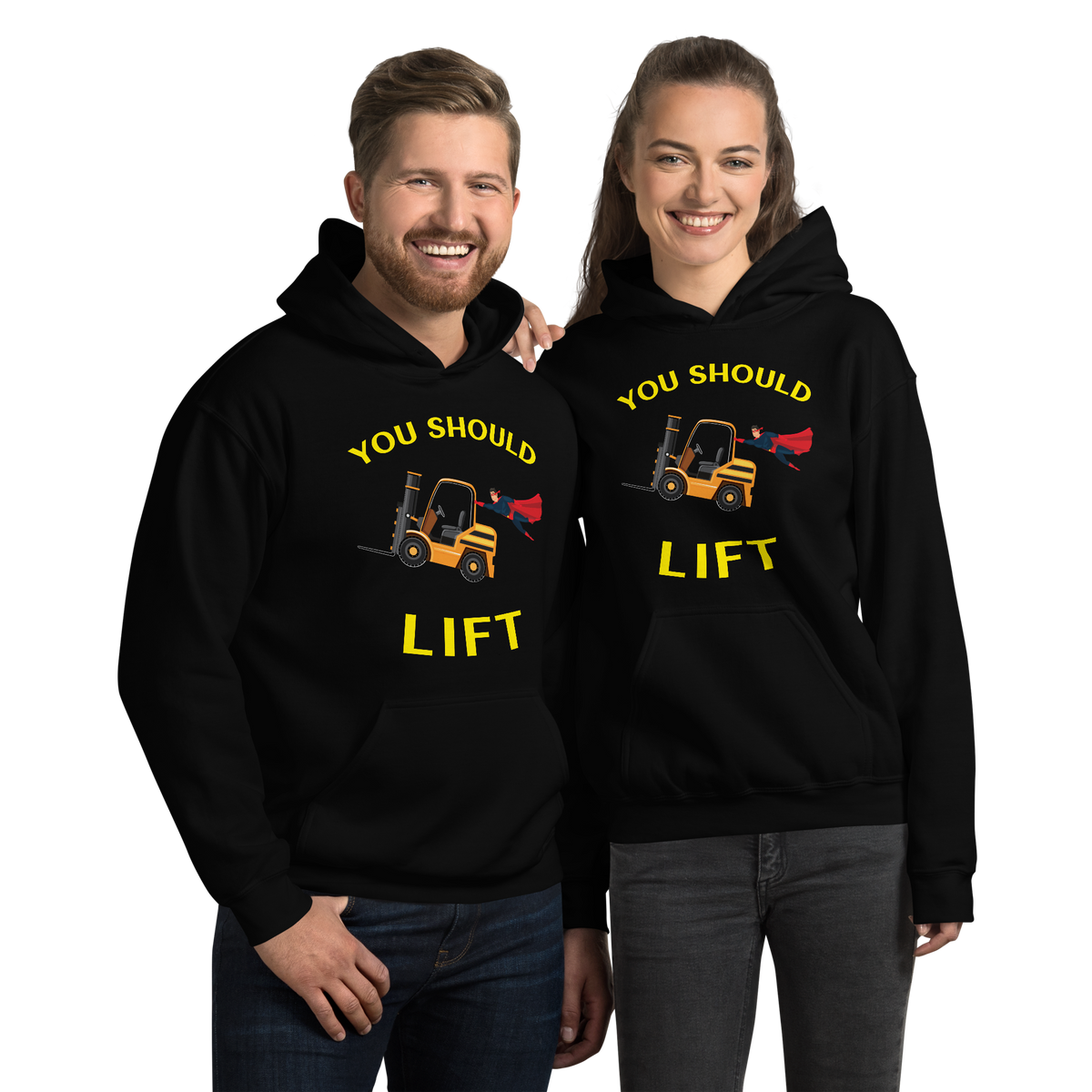 Forklift Superhero You Should Lift GY Unisex Hoodie