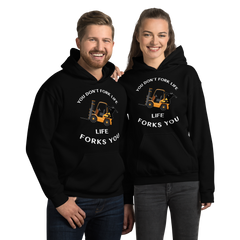 Forklift Ninja You Don't Fork Life, Life Forks You GW Unisex Hoodie